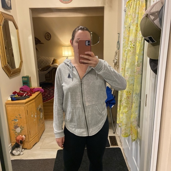 Grey Zipper Sweater by Roxy - Picture 6 of 6